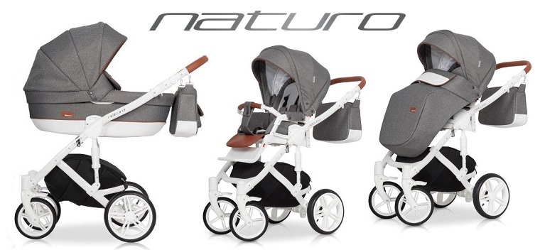 Multifunkční designový kočárek Riko Naturo